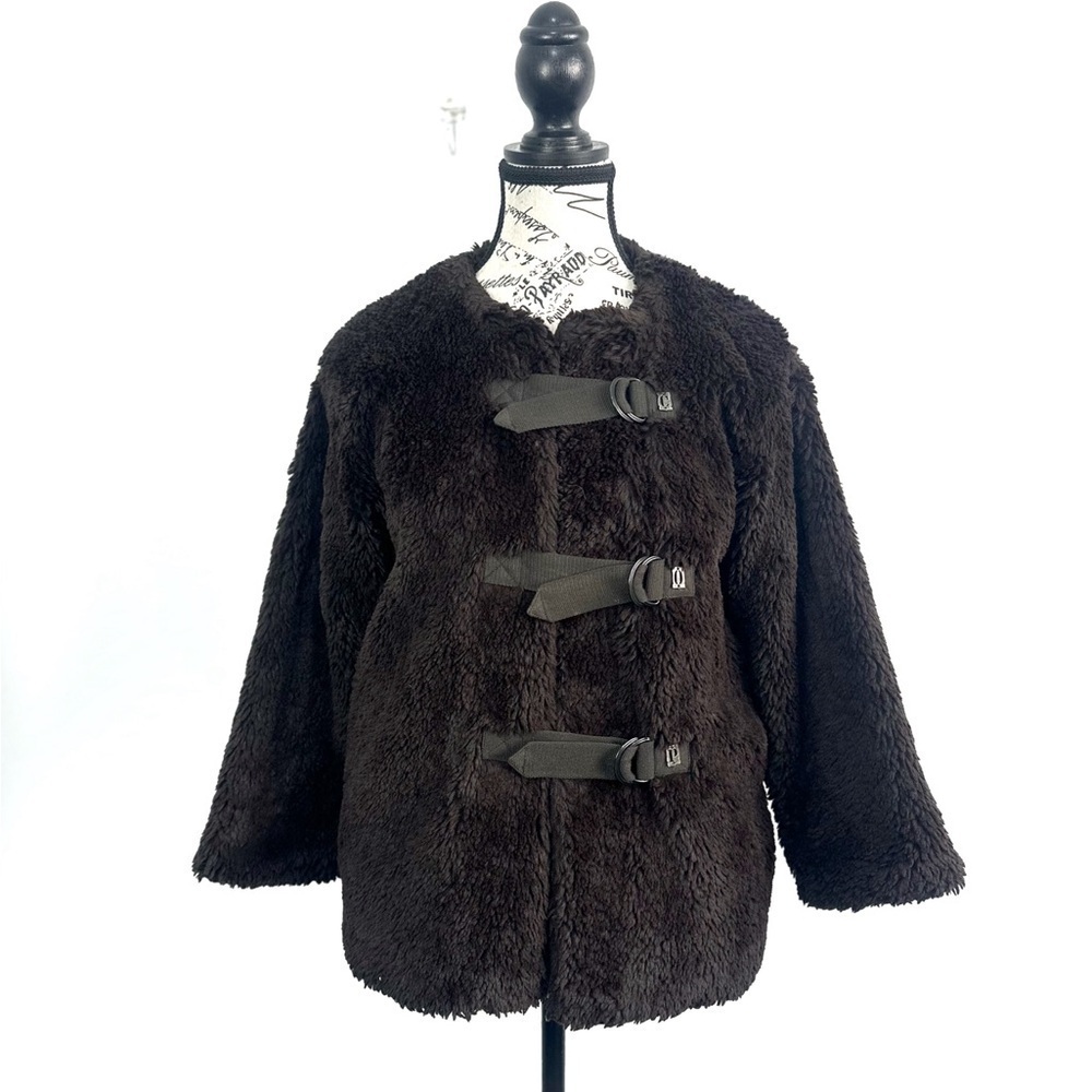 Cop Copine Brown Faux Fur Jacket Sz Small